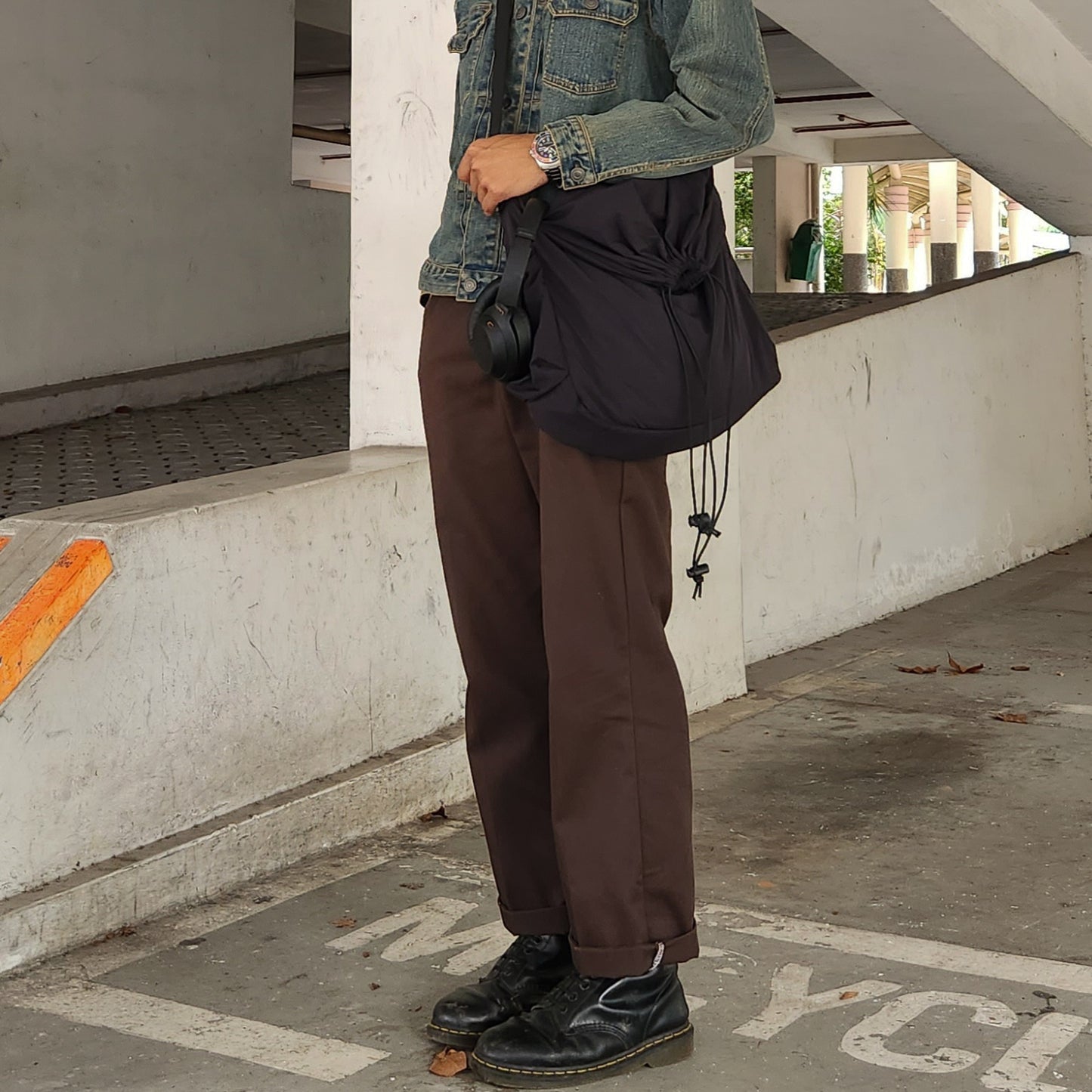 Andrew Drawstring Bag (Black)