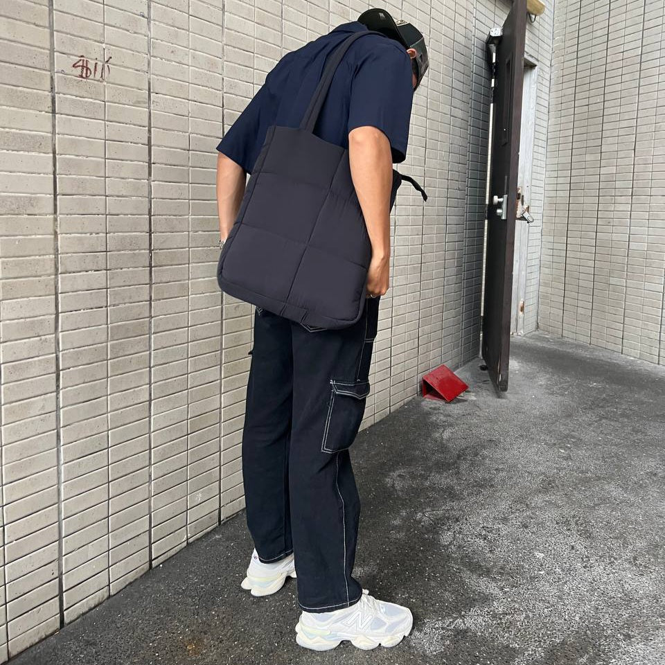 Casper Puffer Tote (Black)
